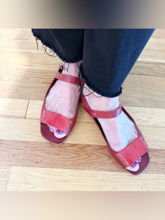 Francesco Morichetti Shoes - Francesco Morichetti Red Leather Sandals